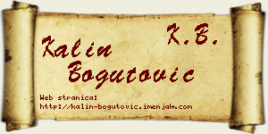 Kalin Bogutović vizit kartica